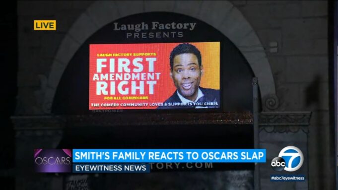 The Laugh Factory Supports Chris Rock With New Sign