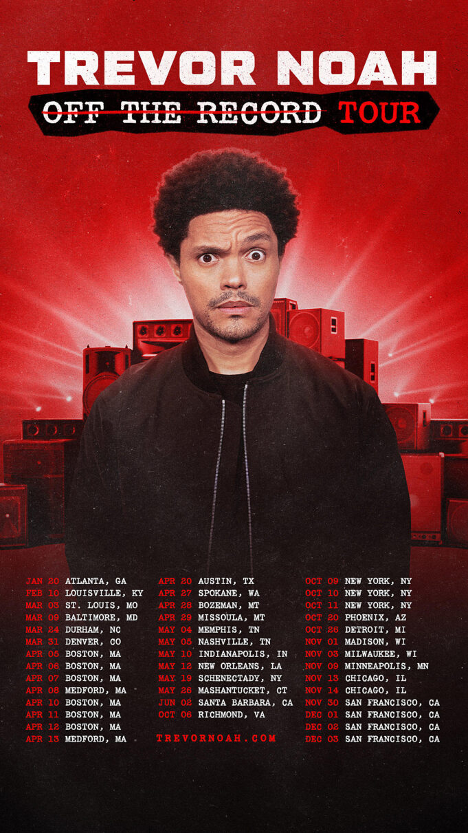 Trevor Noah Announces “Off The Record” Tour in 2023