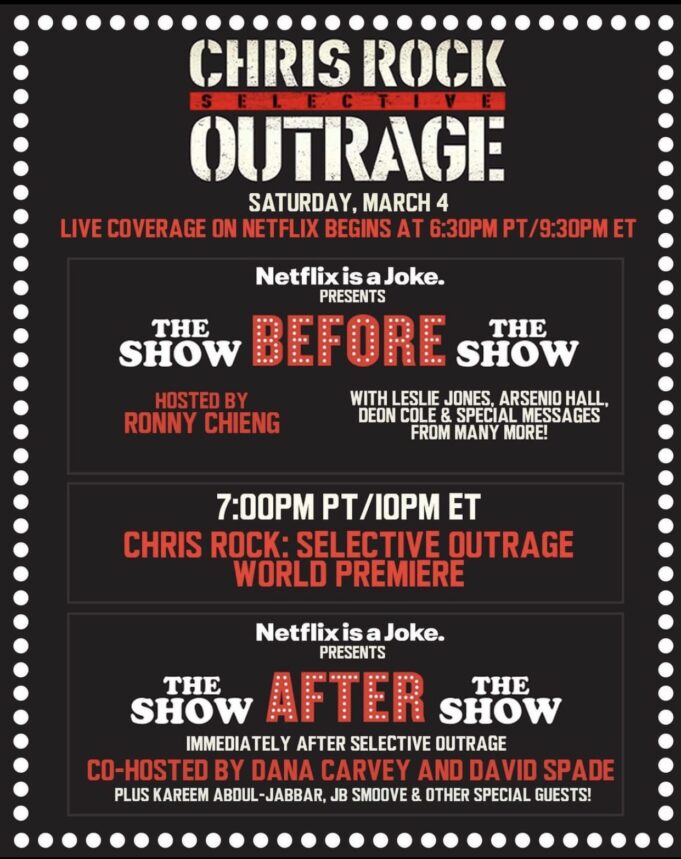 Netflix Announces “Chris Rock: Selective Outrage” Before & After Party