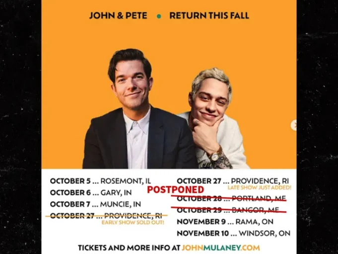 Pete Davidson & John Mulaney Postpones Maine Shows After Mass Shooting