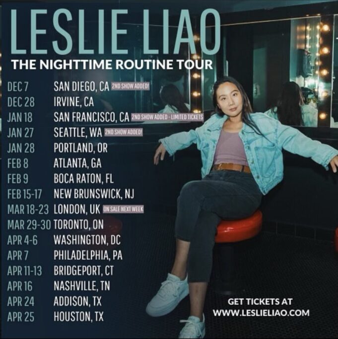 Leslie Liao Announces “NightTime Routine” Comedy Tour